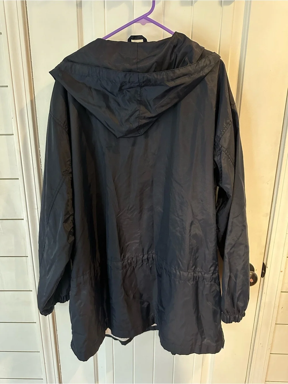 J. Crew vintage 1990s Navy Hooded Windbreaker Anorak